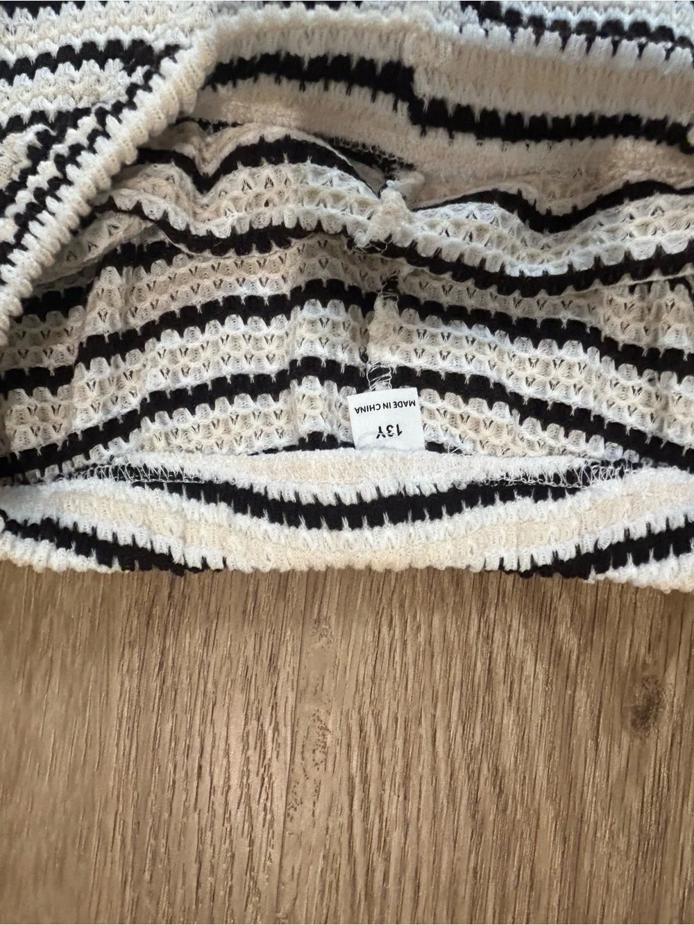 Striped Knit Tank and Shorts Set - Black & White